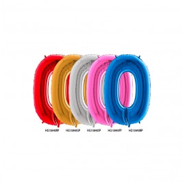 GLOBO FOIL 40" N. 0 ROJO REF. HG15840RP