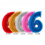 GLOBO FOIL 40" N. 6 ROSADO REF. HG15846FP