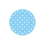 DOTS AZUL PLATOS 20CM 8U.