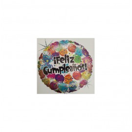 GLOBO FOIL 18" FELIZ CUMPLEAÑOS REGALOS 46CM.