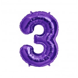 GLOBO FOIL 34" 87CM PURPURA NO.3