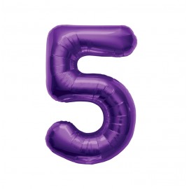 GLOBO FOIL 34" 87CM PURPURA NO.5