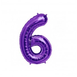 GLOBO FOIL 34" 87CM PURPURA NO.6