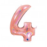 GLOBO FOIL 40" GLITTER HOLOG. ROSA-NO4