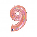 GLOBO FOIL 40" GLITTER HOLOG. ROSA-NO9