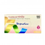 GUANTES VINILO S/POLVO T/S 100UN.