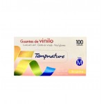 GUANTES VINILO (V2) S/POLVO TALLA M 100UN.