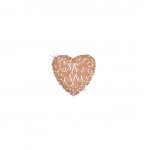 GLOBO FOIL 18" 46CM CORAZON ORO ROSA MR Y MRS