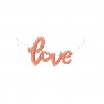 GLOBO FOIL 47" 119CM ORO ROSA "LOVE" SCRIPT