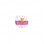 GLOBO FOIL 18" 46CM REDONDO OSO "ITS A GIRL"