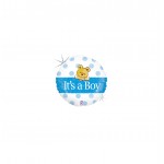 GLOBO FOIL 18" 46CM REDONDO OSO "ITS A BOY"