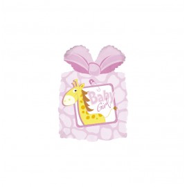 GLOBO FOIL 28" 71CM REGALO JIRAFA "BABY GIRL"