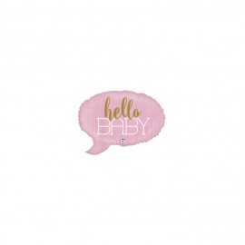 GLOBO FOIL 24" 61CM NUBE ROSA "HELLO BABY"
