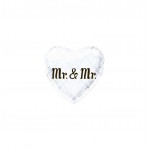 GLOBO FOIL 18" 46CM CORAZON BLANCO MR&MR