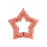 GLOBO FOIL 48" 122CM ESTRELLA LINK ORO ROSA