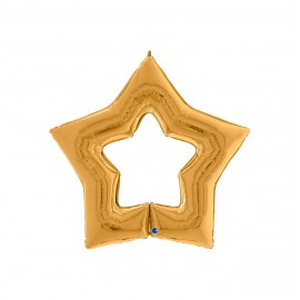 GLOBO FOIL 48" 122CM ESTRELLA LINK DORADA