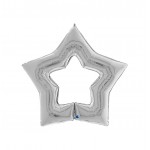 GLOBO FOIL 48" 122CM ESTRELLA LINK PLATA