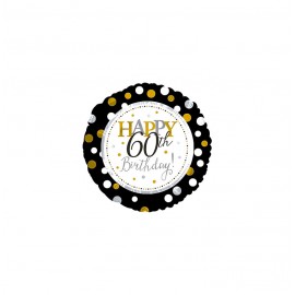 GLOBO FOIL 17" 43CM "HAPPY 60 BIRTHDAY"