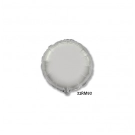 GLOBO FOIL 32" REDONDO PLATA