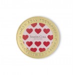 MEDALLON 100MM CORAZONES 15UND