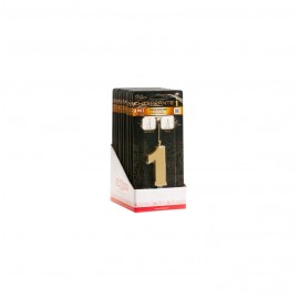 VELA NO 1 ORO CHISPEANTE COD. 345434