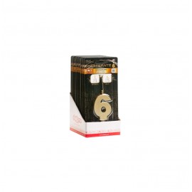 VELA NO 6 ORO CHISPEANTE COD. 345439