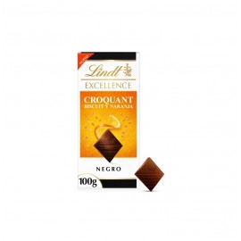 LINDT EXCELL. CROQUANT BISCUIT Y NARANJA 20X100GR.