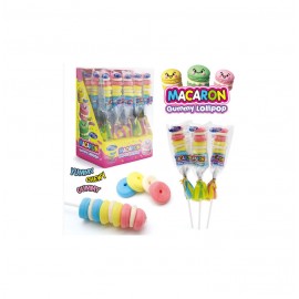 MACARON GUMMY LOLLIPOP STICK 20UN.X20GR.