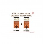LOTE 1+1 LINDT EXCELL. CROQUANT WAFFER 100GR.