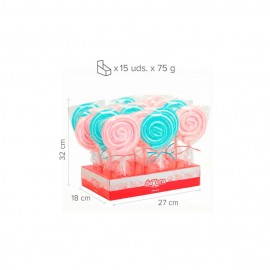 PIRULETA MALLOW TWIST AZUL Y ROSA 15UNX75GR.