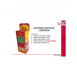 LOTE PAPAS 125GR. P.V.P.R. + EXPOSITOR