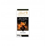 LINDT EXCELL. 70% CACAO BLOOD ORANGE 20X100GR.