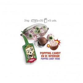 RED OJOS CHOCO RELLENOS POPING CANDY HALLOWEEN 35X75GR.
