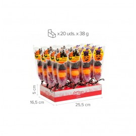 BROCHETA NUBE SURT. HALLOWEEN 20X38GR.