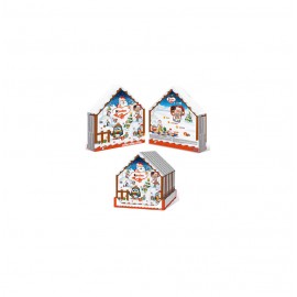KINDER CALENDARIO ADVIENTO CABAÑA T24X7X184GR.