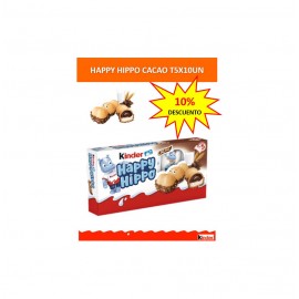 PROMO 10% DTO. KINDER HAPPY HIPPO CACAO T5X10UN.