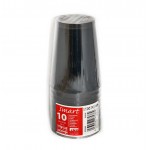 VASOS 10U.30CL. NEGRO