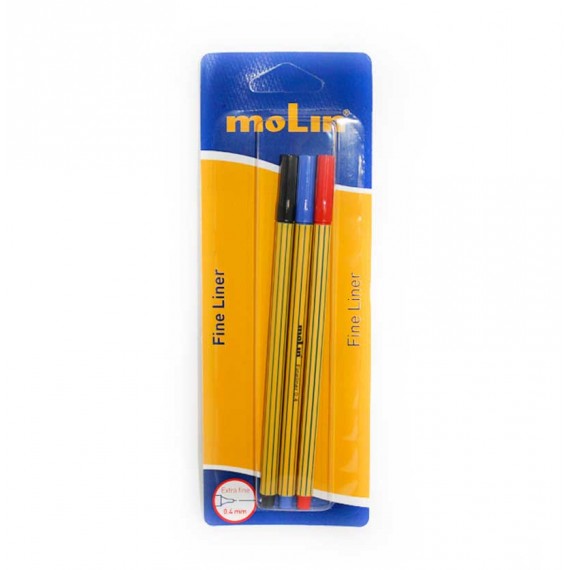 MOLIN 3 ROTULADORES FINE LINER SURT.R.RRFL290-03S