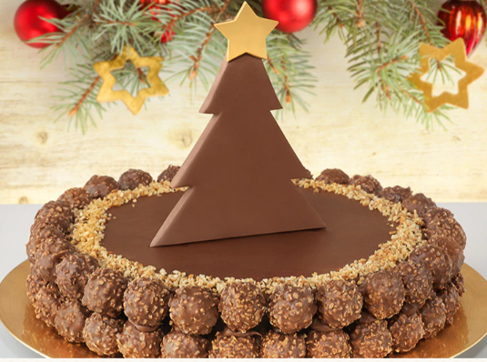 Tarta de navidad Ferrero Rocher